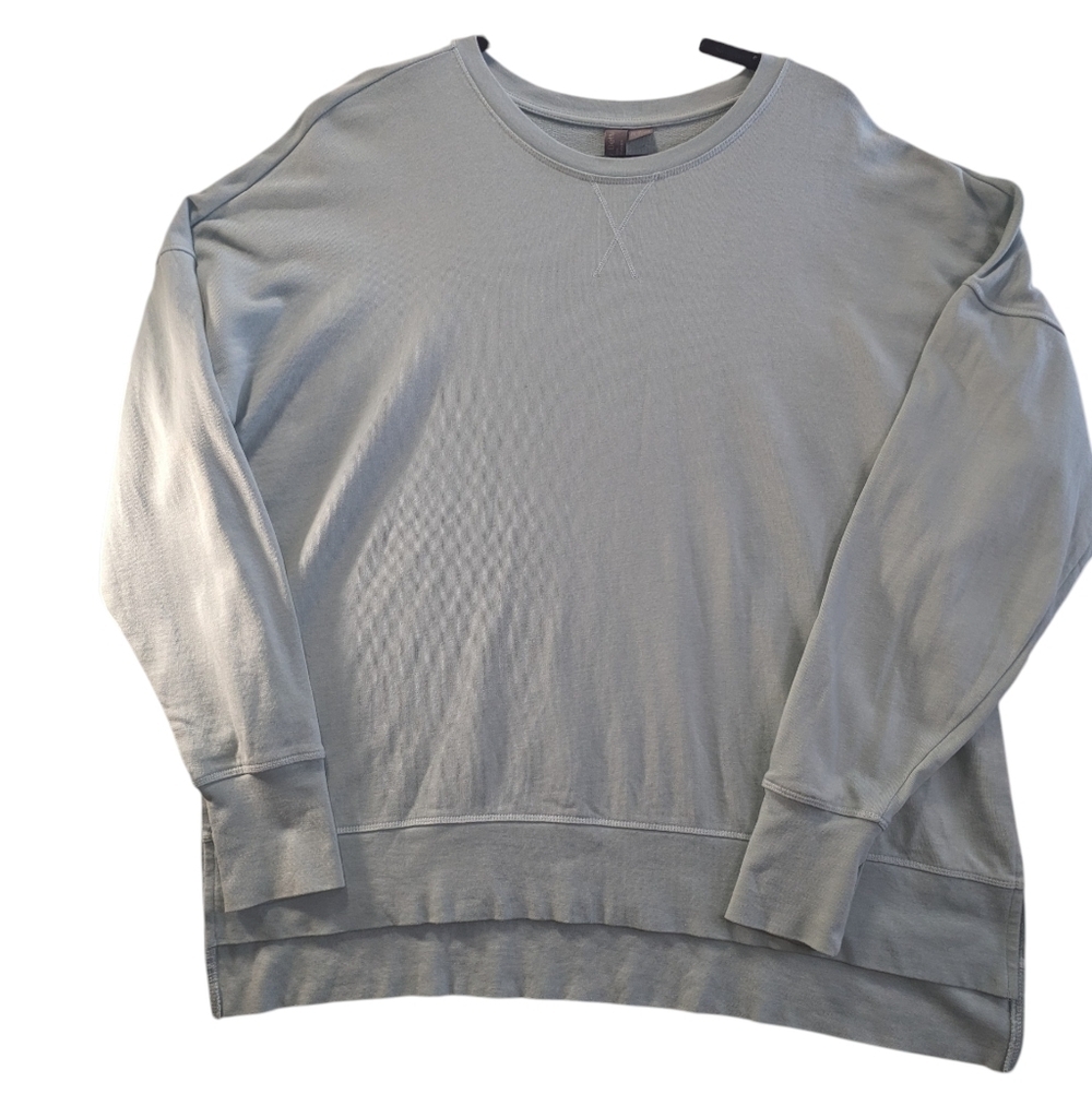 Sweaty Betty Light Gray Sweatshirt With Thumbholes Size 14 In Like New Condition